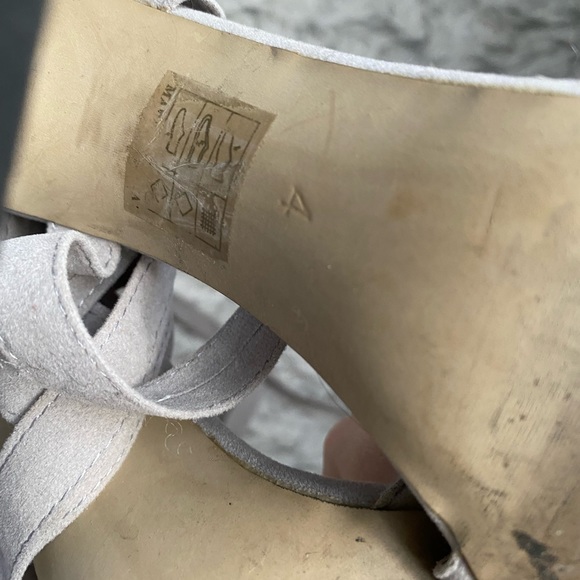 Public Desire grey wrap tie sandals with perspex heel - Picture 5 of 5